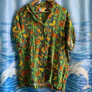 Big Bud Press Butterfly print pantry button up